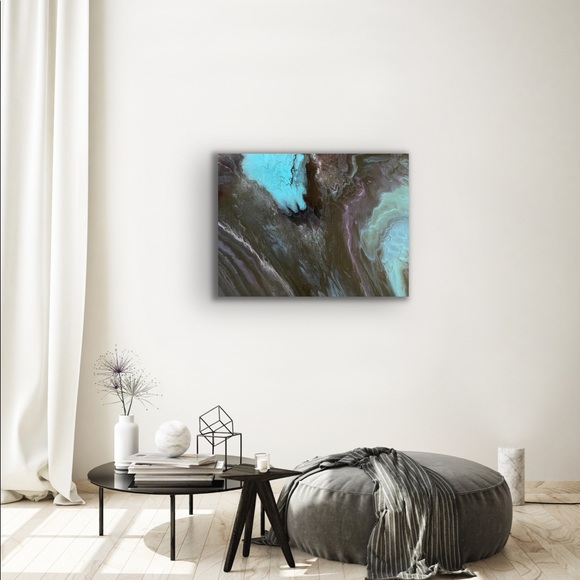 Painting - Fluid Art Original 16x20 Canvas -“Galaxy III”